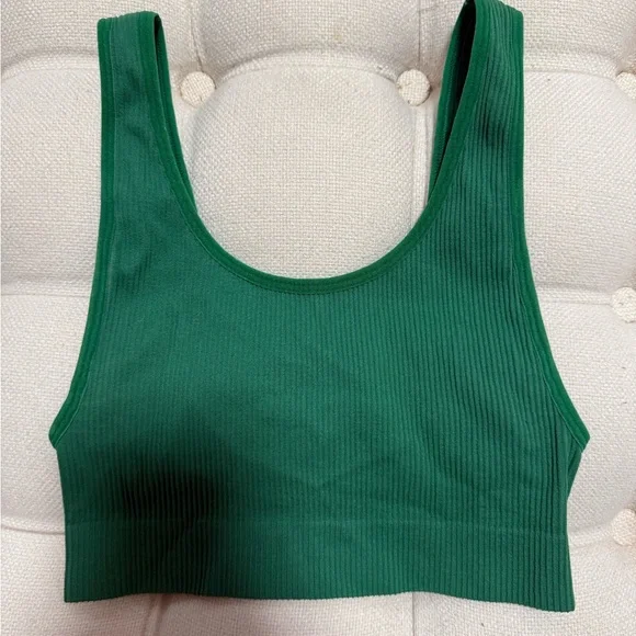 Sunday Best Emerald Ribbed Tank Top - Picture 1 of 3